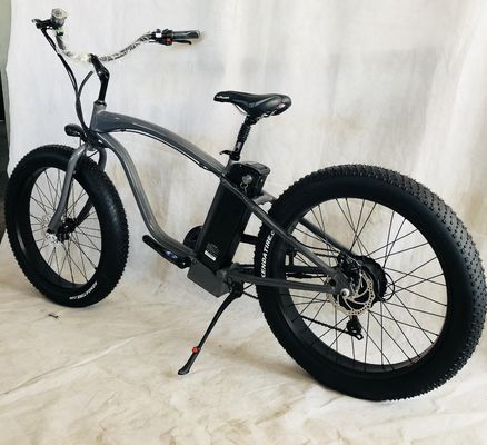 26" 1000W 48V 14AH リチウムバッテリー 55KM/H UL2849 電動ファットタイヤ ビーチクルーザー 自転車 成人男性用