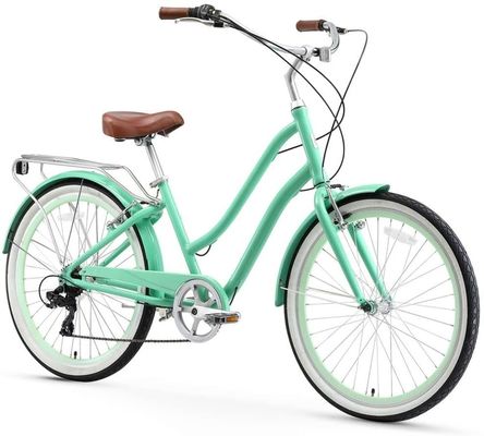 1.6m 長さ26インチ 7S 女性 シティバイク 裏側ダムパーとアルミ合金フレームなし