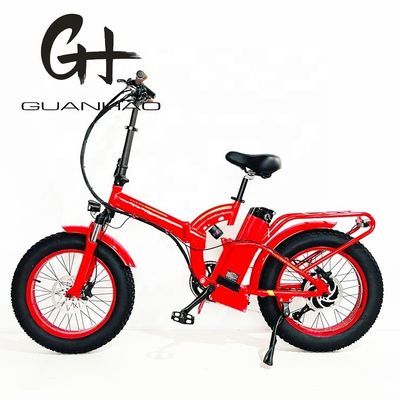 タイヤ幅 20*4&quot; 48V 21ah リチウム電池 1000W 電動全懸垂折り自転車
