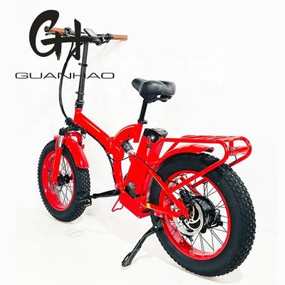 タイヤ幅 20*4&quot; 48V 21ah リチウム電池 1000W 電動全懸垂折り自転車