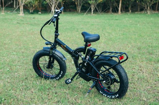 48V*21AH 20インチフルサスペンション カモフラージュ色 1000W 折りたたむ脂肪タイヤ 電気自転車