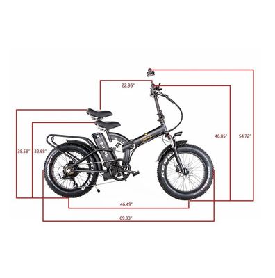 48V*21AH 20インチフルサスペンション カモフラージュ色 1000W 折りたたむ脂肪タイヤ 電気自転車