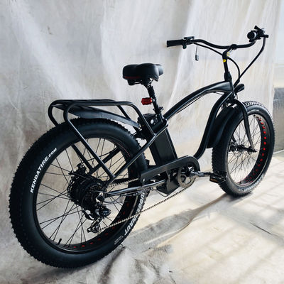26&quot; 1000W バファング 後部モーター 脂肪タイヤ 電動貨物 ビーチクルーザー バイク 48V 21AH リチウムバッテリー