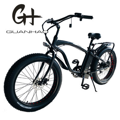 26&quot; 1000W バファング 後部モーター 脂肪タイヤ 電動貨物 ビーチクルーザー バイク 48V 21AH リチウムバッテリー