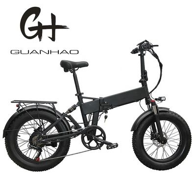 20インチ フルサスペンション 雪 500W 14AH 4.0 太いタイヤ 電気 隠されたバッテリー 折りたたむ自転車