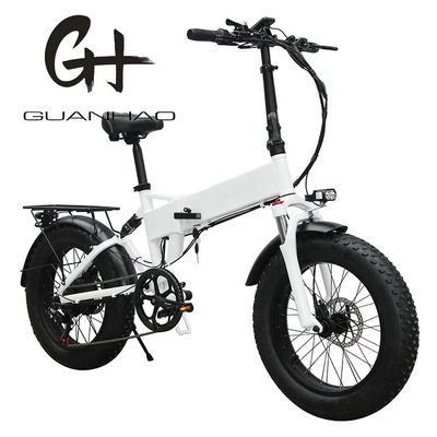 20インチ フルサスペンション 雪 500W 14AH 4.0 太いタイヤ 電気 隠されたバッテリー 折りたたむ自転車