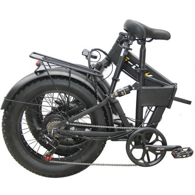 20インチ フルサスペンション 雪 500W 14AH 4.0 太いタイヤ 電気 隠されたバッテリー 折りたたむ自転車