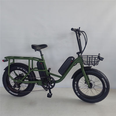 1000W 48V 34A 折りたたむフレーム 電動貨物自転車 20 インチ太いタイヤとバックキャリア
