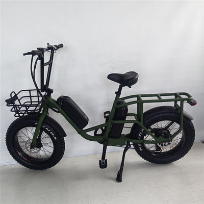 1000W 48V 34A 折りたたむフレーム 電動貨物自転車 20 インチ太いタイヤとバックキャリア