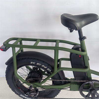 1000W 48V 34A 折りたたむフレーム 電動貨物自転車 20 インチ太いタイヤとバックキャリア