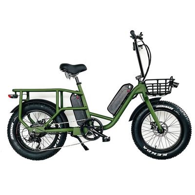 20&quot; 48V 34AH リチウムバッテリー 1000W 50KM/H アルミフレーム 7スピード 貨物 電動 双電池ハイブリッド 脂肪雪タイヤ 4.0 自転車