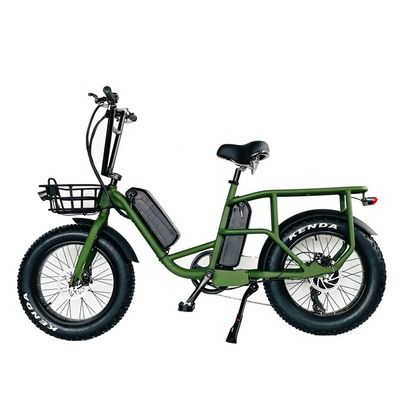 20&quot; 48V 34AH リチウムバッテリー 1000W 50KM/H アルミフレーム 7スピード 貨物 電動 双電池ハイブリッド 脂肪雪タイヤ 4.0 自転車