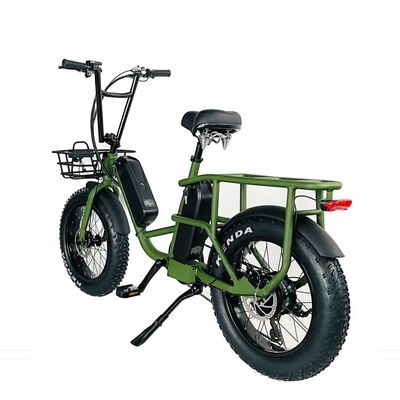 20&quot; 48V 34AH リチウムバッテリー 1000W 50KM/H アルミフレーム 7スピード 貨物 電動 双電池ハイブリッド 脂肪雪タイヤ 4.0 自転車
