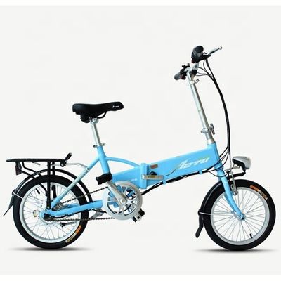 16インチミニ折りたたみ自転車 24V 250Wモーターと10AHリチウム電池ギアシングルスピード