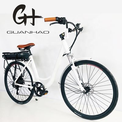 アメリカ合衆国 USD390 500W 48V 14AH 電動 レディース自転車 7 スピードギアとLCDディスプレイ