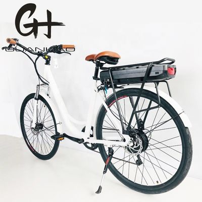 アメリカ合衆国 USD390 500W 48V 14AH 電動 レディース自転車 7 スピードギアとLCDディスプレイ