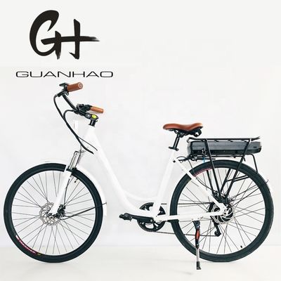 アメリカ合衆国 USD390 500W 48V 14AH 電動 レディース自転車 7 スピードギアとLCDディスプレイ