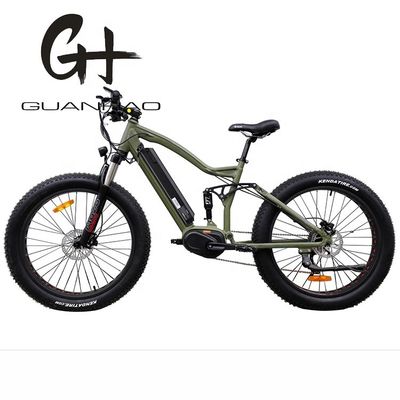 8 スピードギア 26インチ 48V 17Ah リチウム電池 1000W バファングミドルモーター付き電気マウンテンバイク