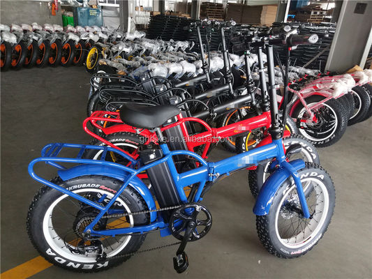 10.5 AH バッテリー容量 500W 折りたたむ脂肪タイヤ 折りたたむ電動自転車 E自転車自転車