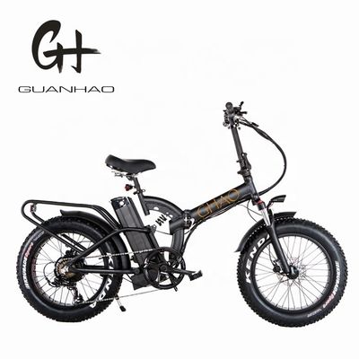 48V 14Ah リチウムバッテリー サムスン 7 スピード 750W 20&quot; 4.0 フルサスペンションフレーム 折りたたむEバイク