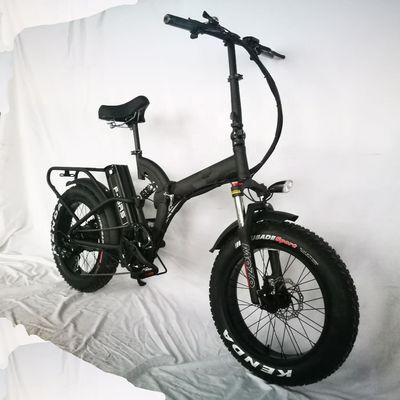 48V 14Ah リチウムバッテリー サムスン 7 スピード 750W 20&quot; 4.0 フルサスペンションフレーム 折りたたむEバイク