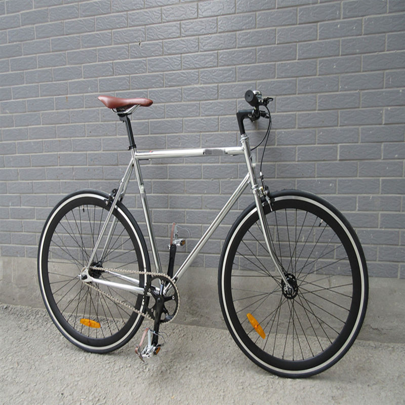 レトロ ヴィンテージ 700C シングルスピード クローム レーシング サイクル
