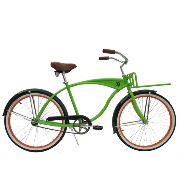 26インチホイールサイズ 大人のビーチクルーザー 緑色の自転車 後部ペダルブレーキ ホットアイテム