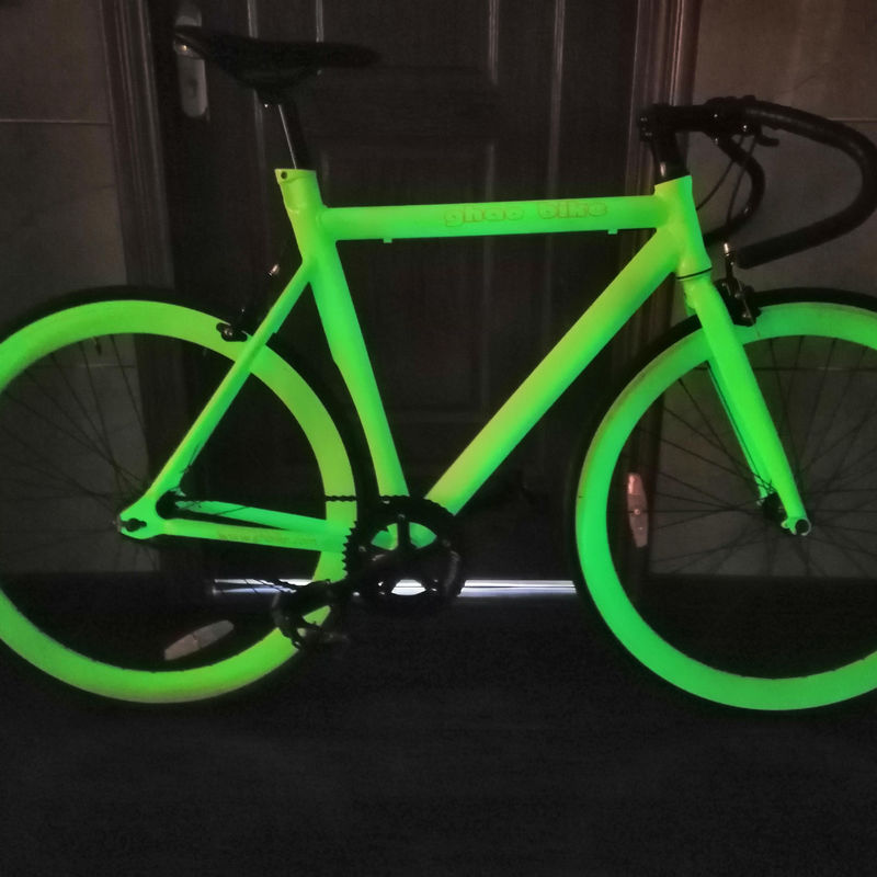 道路上 11KGS GHBIKE 700c 固定自転車 夜明かり 固定ギア自転車 11KGS 700c 道路上