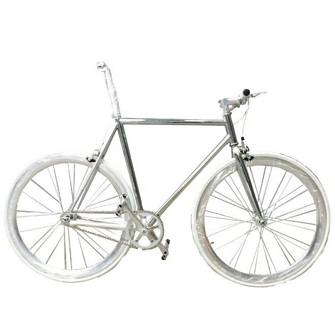 OEM 700C スライバーペイント 固定ギア自転車 CR-MO クロームリム JIS 標準