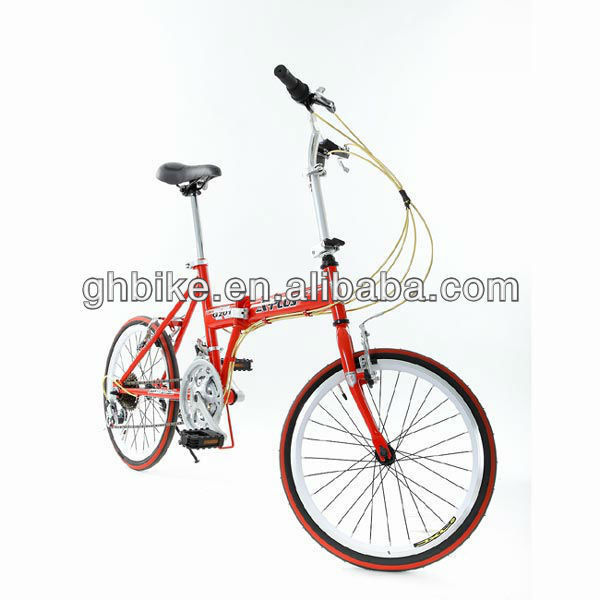 CPSC証明書 20 インチ赤色折りたたみ枠 26*2.125タイヤの折りたたみ自転車
