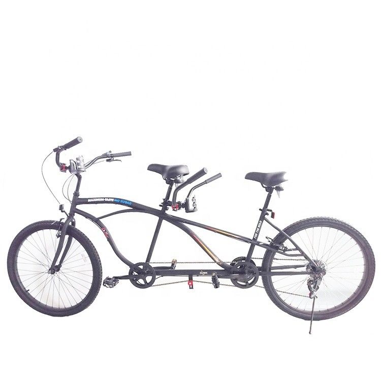 CE認証鋼筋 26インチ シマノ 7スピード ビーチクルーザー 2人乗りのタンドムバイク