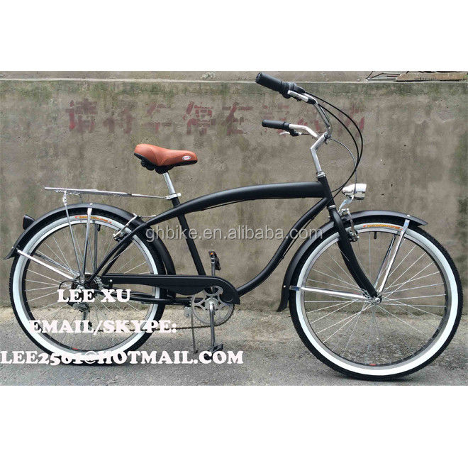 快適で耐久性のある男性用 6 スピードビーチクルーザー自転車 170MM クランセット