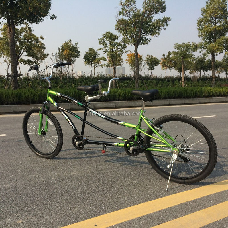 アルミ合金フレーム 26 インチタンドム自転車自転車 フロントディスクブレーキとバックVブレーキ