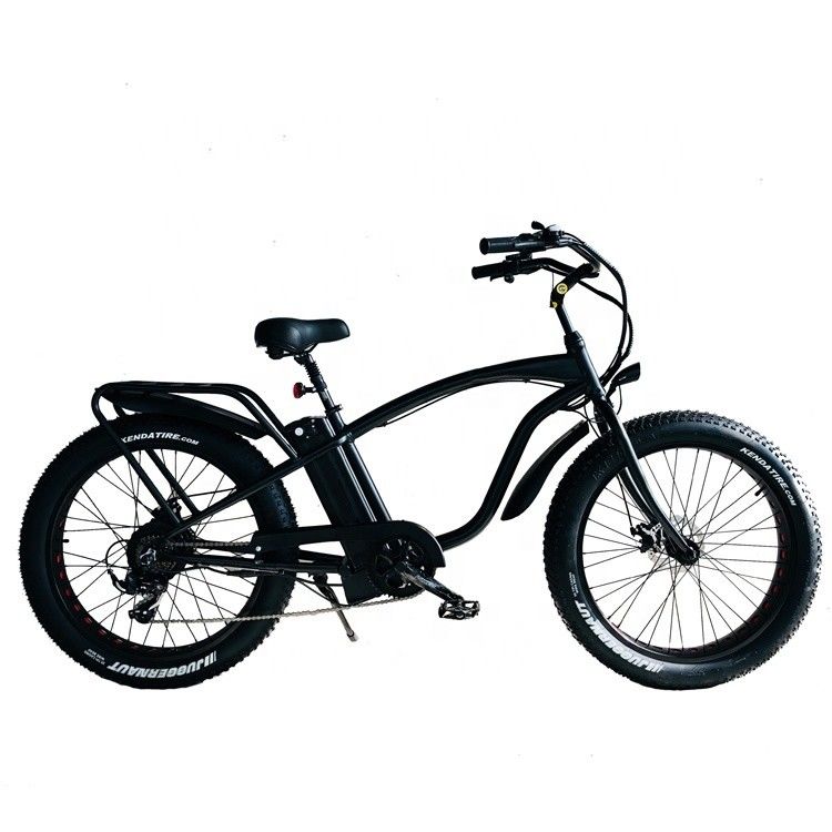 26&quot; 1000W バファング 後部モーター 脂肪タイヤ 電動貨物 ビーチクルーザー バイク 48V 21AH リチウムバッテリー