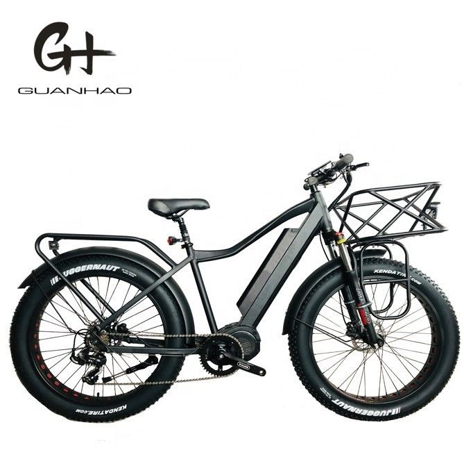 26x4.0 インチ マウンテン電気タイヤ自転車 1000Wダイバーモーターとフロントキャリア
