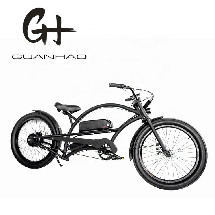 シングルスピード 750W 28MPH 48V 17AH 24インチ 3.0 タイヤ チョッパー 電動自転車 ビーチクルーザー