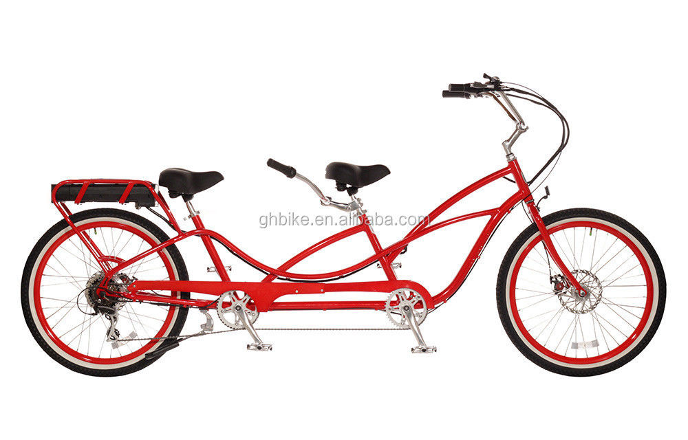 2人乗りの電気自転車 36V 400W リチウム電池 26インチ タイヤ光輝 27kg